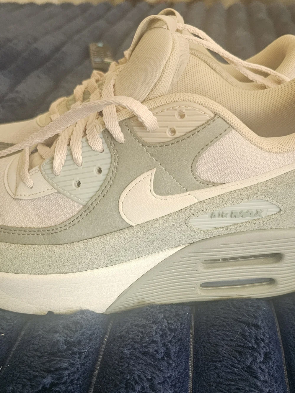 Nike Women’s Platform Sneakers in Beige, Cream, and Pale Green